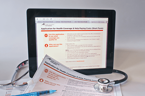 A tablet displaying medical information